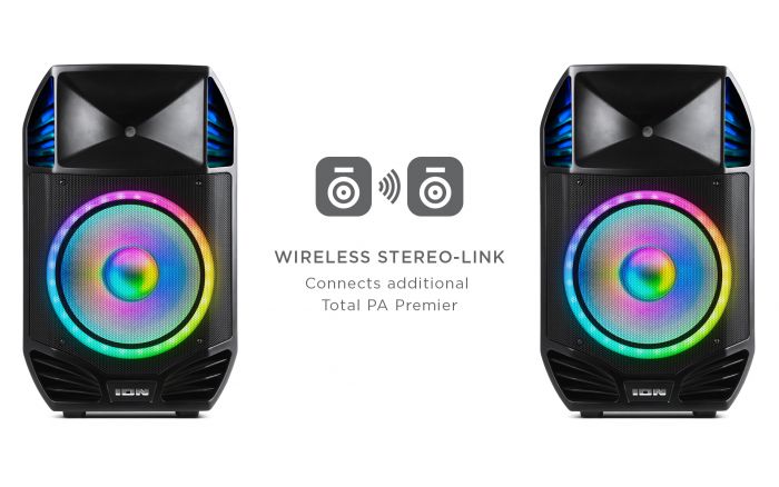 PA speaker with color lighting effects|Total PA Premier | ION Audio PA speaker with color lighting effects|Total PA Premier | ION Audio
