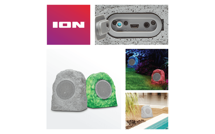 ION Audio Glow Rocker(TM)? Pair - Rechargeable Outdoor Bluetooth(R)?-Enabled Speakers with Stereo-Link(TM)? Rechargeable Outdoor Bluetooth®-Enabled Speakers with Stereo-Link