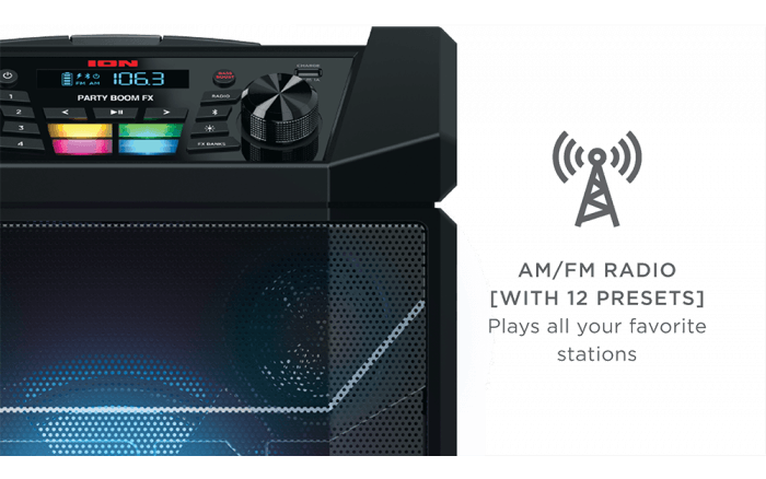 Bluetooth speaker with FX pads|Party Boom FX | ION Audio