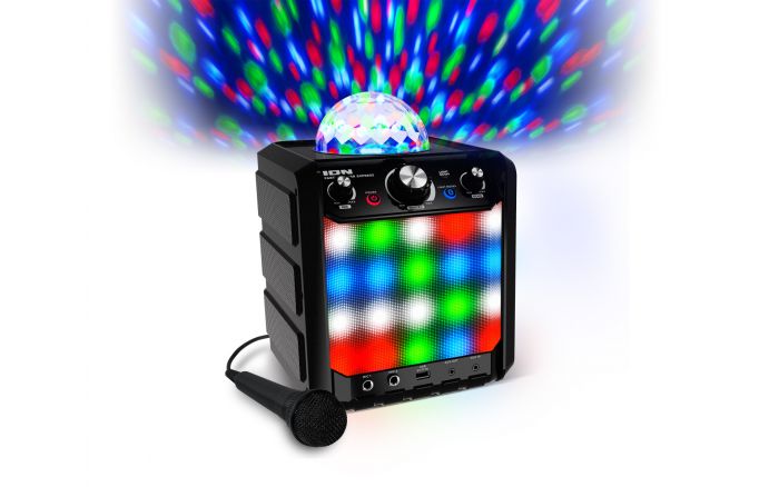 Black Bluetooth Speaker with Light Show|Party Rocker Express | ION