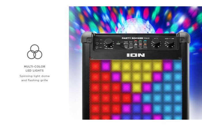 Rechargeable Speaker with Party Lights |Party Rocker Max Rechargeable Speaker with Party Lights |Party Rocker Max