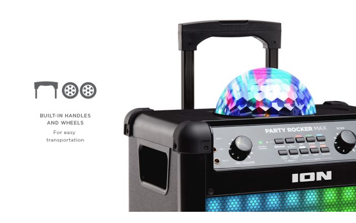 Rechargeable Speaker with Party Lights |Party Rocker Max | ION Audio